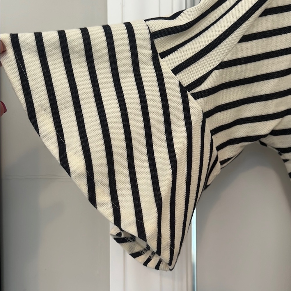 Ann Taylor Striped Black and White Dress - Picture 3 of 5
